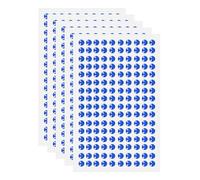 QUARKZMAN 5 Feuilles/800Pcs Strass Autocollant, 5mm Strass en Acrylique Auto-Adhésifs Diamant Visage Rond, Gemme Autocollant Diamant pour DIY Visage Maquillage Décoration Nail, Bleu Foncé