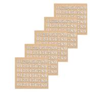 QUARKZMAN 5 Feuilles d'Autocollants en Résine Numérotés 3D, Petits Chiffres de 1 à 9 en Argent, Autocollant de Numéro Mini en Alliage Métallique Étincelant Pour la Résine, 3 mm