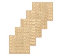 QUARKZMAN 5 Feuilles d'Autocollants en Résine Numérotés 3D, Petits Chiffres de 1 à 9 en Or, Mini Autocollant Numérique Métallique Étincelant en Alliage Pour Résine, Scrapbooking, 3 mm