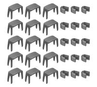 QUARKZMAN #5 Kit de Retenue de Curseur de Fermeture Éclair, 20Pcs Butées Inférieures & 40Pcs Principaux Arrêts pour Sacs Manteaux Vestes Fermetures à Glissière Fermées Remplacement, Noir