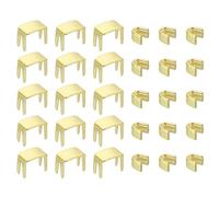 QUARKZMAN #5 Kit de Retenue de Curseur de Fermeture Éclair, 20Pcs Butées Inférieures & 40Pcs Principaux Arrêts pour Sacs Manteaux Fermetures à Glissière Fermées Remplacement, Or Clair