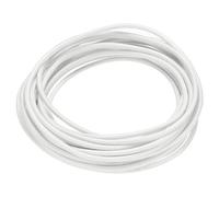 QUARKZMAN 5 Mètre/16,4ft 15AWG Câble Tressé en Silicone Flexible Haute Température -60 à 300 Degrés Celsius Câble Électrique Résistant Isolé pour l'Industrie, Blanc