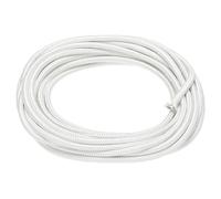 QUARKZMAN 5 Mètre/16,4ft 15AWG Fil Électronique Câble Flexible Blanc | en Mica, Câble Électrique Tressé Isolé à Haute Température de 500 Degrés Celsius, Résistant à la Chaleur, pour Lampe