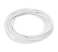 QUARKZMAN 5 Mètre/16,4ft 20AWG Fil Électronique, Câble Flexible en Mica, Câble Électrique Tressé Isolé à Haute Température de 500 Degrés Celsius, Résistant à la Chaleur, pour Lampe, Blanc