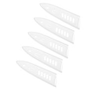 QUARKZMAN 5 Pack de Manches de Protection pour Couteau en PP, Protège-Garde de Bord de Lame, Fourreau de Lame Universel pour Couteau de Cuisine de 6", Blanc