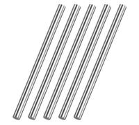 QUARKZMAN 5 Pcs 304 Acier Inox Acier Rond Tige 1/5" Diamètre 6" Longueur Solide Tige Arbre Tour Barre Stock pour Bricolage Modèle Industrie Métal Travail Fabrication