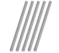 QUARKZMAN 5 Pcs 304 Acier Inox Acier Rond Tige 3/8" Diamètre 10" Longueur Solide Tige Arbre Tour Barre Stock pour Bricolage Modèle Industrie Métal Travail Fabrication
