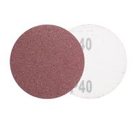 QUARKZMAN 5 Pcs 50mm 2 Pouce Disque de Ponçage 40 Grit Papier Abrasif à Crochets et Boucles pour Travail du Bois Automobile Métal