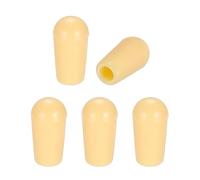 QUARKZMAN 5 Pcs Bouton De Commute Pour Guitare Electrique, Filetage 8/32" Capuchon De Commute 5-Way 3-Way, Pieces De Remplacement Durables Pour Guitare Electrique Import Style, Jaune