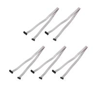 QUARKZMAN 5 Pcs Câble Plat Ruban IDC, Pas 2.54mm Largeur 12mm Longueur 50cm 10 à 16 Broches FC à FC Connecteur Plat Ruban Fil Jumper pour PC, Écrans LED
