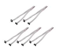 QUARKZMAN 5 Pcs Câble Plat Ruban IDC, Pas 2.54mm Largeur 12mm Longueur 50cm 10 Broches Connecteur Plat Ruban FC pour FC Fil Jumper pour PC, Affichages LED