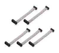 QUARKZMAN 5 Pcs Câble Plat Ruban IDC, Pas 2.54mm Largeur 13mm Longueur 10cm 10 à 16 Broches Connecteur Plat FC à FC Câble Jumper pour PC, Écrans LED
