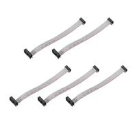 QUARKZMAN 5 Pcs Câble Plat Ruban IDC, Pas 2.54mm Largeur 13mm Longueur 15cm 10 à 16 Pin FC à FC Connecteur Plat Ruban Fil Jumper pour PC, Écrans LED
