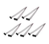 QUARKZMAN 5 Pcs Câble Ruban Plat IDC, Pas De 2.54mm Largeur De 12mm Longueur De 25cm 10 à 16 Broches Connecteur Ruban Plat FC à FC Fil De Jumelage pour PC, Écrans LED