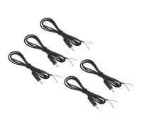 QUARKZMAN 5 Pcs Connecteur Mâle 3.5mm Vers Fil Nu Extrmit Ouverte Remplacement 28AWG TRS 2 Pôles Stro 1/8" Mono Câble Audio Plug