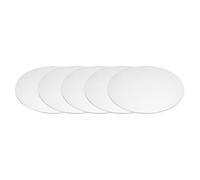 QUARKZMAN 5 Pcs Disque En Acier Inoxydable 50x2mm, Étiquette Ronde En Métal Estampé, Plaque Circulaire Pour Artisanat, Gravure Laser Et Fabrication De Bijoux, Étiquette Nom, Argent