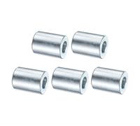 QUARKZMAN 5 Pcs Entretoise En Acier Galvanisé 3/8" Alésage x 3/4" OD x 1" Longueur, Bague D'entretoise Non Filetée Finition Lisse, Entretoise Ronde En Métal Pour M12 Vis Boulons