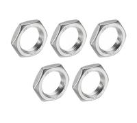 QUARKZMAN 5 pcs Fonte Tuyau Raccord Hex Contre-écrou, 304 Inox Acier Hex Verrouillage Écrou 3/4" Femelle Filetage (DN20) pour Plomberie Fixe, Eau Balai et Châssis Nettoyeur