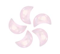 QUARKZMAN 5 Pcs Pierre De Lune Cristal, 0.5 Pouce Longueur Quartz Rose Naturel Gemme Lune En Gros, Pierres De Poche Sculptées Pour Méditation Équilibrage Pendaison Ornementation