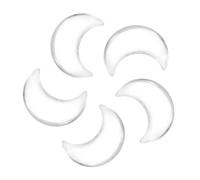 QUARKZMAN 5 Pcs Pierre De Lune Cristal, 1.2 Inch Longueur Quartz Blanc Naturel Pierre De Lune En Vrac, Pierres De Poche Sculptées Pour Méditation Équilibre Pendentif Ornementation