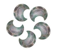 QUARKZMAN 5 Pcs Pierre De Lune Cristal, 1.2 Pouce Longueur Agate Indienne Naturelle En Vrac, Pierre De Poche Sculptée Pour Méditation Équilibre Pendentif Ornementation