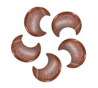 QUARKZMAN 5 Pcs Pierre De Lune Cristal Anti-Stress, 1.2 Pouce Longueur Pierre Naturelle Jaspe Rouge En Vrac, Pierres De Poche Sculptées Pour Méditation Équilibre Pendule Ornementation