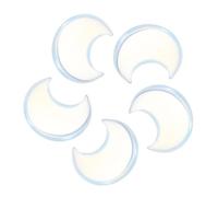 QUARKZMAN 5 Pcs Pierre De Lune Cristal De Sérénité, Longueur 1.2 Inch Opalite Naturelle En Vrac, Pierres De Poche Sculptées Pour Méditation Équilibrage Pendentif Ornementation