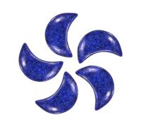 QUARKZMAN 5 Pcs Pierre De Lune En Cristal, 0.5 Pouce Longueur Lapis Lazuli Naturel En Vrac, Pierres De Poche Sculptées Pour Méditation Équilibre Pendaison Ornementation