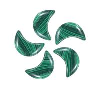 QUARKZMAN 5 Pcs Pierre De Lune En Cristal, 0.5 Pouce Longueur Malachite Naturelle En Cristal Pierre De Lune En Vrac, Pierres De Poche Sculptees Pour Meditation Equilibrage.