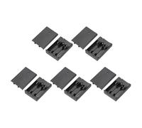 QUARKZMAN 5 Pcs Porte-Batteries AA, 3 Emplacements 1.5V Boîtier De Stockage USB Portable avec Interrupteur Et Couvercle Coulissant pour Lumières LED Usage Intérieur Et Extérieur, Noir