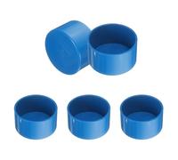 QUARKZMAN 5 Pcs PVC Tuyau Extrémité Bouchon Raccord, 90mm/3.54" ID Meubles Qualité Tuyau Extrémité Bouchon Bouchon Adaptateur Tuyau Bouchon Prise Raccords pour Tuyau Connexions, Bleu