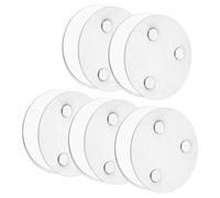 QUARKZMAN 5 Pcs Support Magnétique pour Détecteur Brume avec Pastilles Adhésives Extra Fortes Montage Magnétique Universel à 3 Voies pour Suspendre 70mm Diamètre pour Alarmes