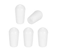 QUARKZMAN 5 Pcs Switch Tip Knob Pour Electric Guitar, Filetage 8/32" 5-Way 3-Way Toggle Switch Cap, Pieces De Remplacement Durables Pour Import Style Electric Guitar, White
