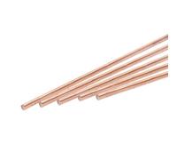 QUARKZMAN 5 Pcs Tige Ronde en Cuivre Pure 1.6mm/0.06 Pouces Diamètre 250mm/10 Pouces Longueur Stock de Barres de Tour à Tige en Cuivre Massif, pour Bricolage, Artisanat du Métal