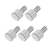 QUARKZMAN 5 Pcs Vis A Papillon Moletée M5 x 10mm, 304 Acier Inoxydable Tête Plate Vis A Papillon Moletée Filetée Complète Boulons Fixations Pour Maison, Electronique, Machine