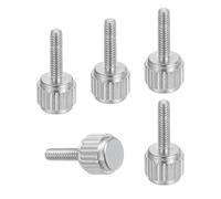 QUARKZMAN 5 Pcs Vis M2 x 8mm Pour Pied à Coulisse, Vis À Métrique À Tête Plate En Acier Inoxydable Boulons À Tête Ronde Moletée Poignées De Serrage Fixations Filetées Pour Outil De Mesure