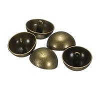 QUARKZMAN 5 pièces de boutons de couture métalliques demi-bombés, 23 mm boutons métalliques demi-ronds à chapeau perlé avec tige pour costume, décoration de vêtements en tissu, bronze