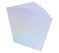 QUARKZMAN 50 Feuilles De Papier Thermo Transfert Réactif, Feuilles De Transfert Deco Foil 8.5"x11" A4 Papier À Dorure, Flocon De Neige Argenté