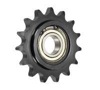 QUARKZMAN #50 Galet De Chaîne À Rouleaux, Type C Alésage 20mm Pas 5/8" 15 Dents Tendeur, Finition Oxyde Noir Acier 1045 Avec Insert Roulement Simple Pour Chaînes ANSI #50 (DIN/ISO 10A)