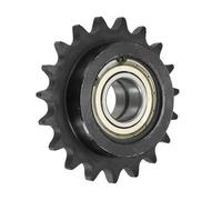 QUARKZMAN #50 Galet De Chaîne, Type C Alésage 25mm Pas 5/8" 19 Dents Tendeur Avec Double Roulement, Finition Oxyde Noir Acier 1045 Pour Chaînes ANSI #50 (DIN/ISO 10A)