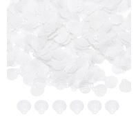 QUARKZMAN 50 Grammes De Paillettes En Vrac 18mm Paillettes Coquillage Et Sequins Avec 2 Trou Pour Boucles D'Oreilles Vêtements Broderie Couture DIY Fournitures Artisanat Artistique, White