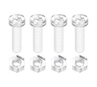 QUARKZMAN 50 Jeux De Vis Et Écrous En Acrylique Transparent, M6 x 20mm PC Tête Ronde Phillips Boulons Avec Écrou Hexagonal, Kit De Boulons Et Écrous Pour Machine Équipement Électronique