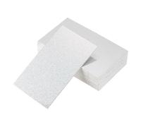 QUARKZMAN 50 Papier pour Carte de Visite Personnalisée 9cm x 5.4cm Argent Sable Fin pour Imprimante Laser, Petites Cartes de Message, Graffiti, Scrapbooking, Cartes de Remerciement DIY
