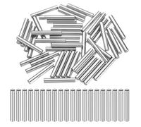 QUARKZMAN 50 Pcs 4mm x 28mm Goujons En Acier À Roulement Goujons Cylindriques Chevilles De Support D'Étagère Tiges D'Élément De Fixation Chevilles De Diamètre +/-0.02mm, Ton Argenté
