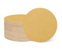 QUARKZMAN 50 Pcs 75mm 3 Pouce Disque de Ponçage Papier Abrasif Gold | à Crochets et Boucles pour Ponçage Orbital Aléatoire pour Travail du Bois Automobile Métal, 400 Grit