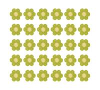 QUARKZMAN 50 Pcs Fleurs PatchsCoudre, 35 x 35mm Applique Crochet Fleur Rparation Broderie Patchs Tricots Transfert Appliques Pour Vtements DIY Dcorations, Vert