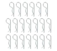 QUARKZMAN 50 Pcs Goupille D'Attelage, 1.5mm x 28mm R Clips En Acier Au Carbone Kit D'Assortiment De Goupilles Fendues Pour Remorques Tracteurs Tondeuses Camions Pin Clip, Argent