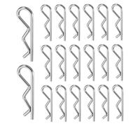 QUARKZMAN 50 Pcs Goupille R, 2.5mm x 45mm Goupilles R En Acier Inoxydable 304 Goupilles Fendues Assortiment Pour Remorques Tracteurs Tondeuses Camions, Argent