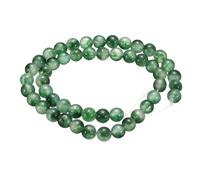 QUARKZMAN 50 Perles En Pierre Naturelle 6mm Fluorite Verte Ronde | Gemme Pierre Perles Libres Véritables Authentiques Billes Lisses, Fabrication De Bijoux Bracelets Colliers Boucles D'oreilles