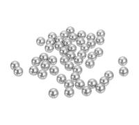 QUARKZMAN 50 Pièces Bille Acier, Diamètre 6.35mm G200 Billes de Précision en Acier Inoxydable 316, Kit D'Assortiment de Roulement pour Roues de Bicyclette Patin Tiroir